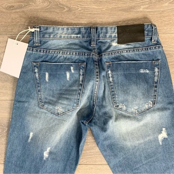 Free People One Teaspoon Freebirds Skinny Jeans Distressed Zip Ankle low rise - Picture 10 of 16